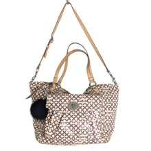 Load image into Gallery viewer, Coach "Leah" Coated Canvas Hobo Large Crossbody Tote Bag Two Bag Charms