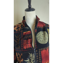 Load image into Gallery viewer, Vintage Zip-Up Lightweight Jacket Fall Moody Motif Women's Oversized Medium