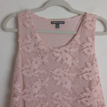 Load image into Gallery viewer, Soft Pink Viscose Pullover Top with Embroidered Panel Women's Size Medium