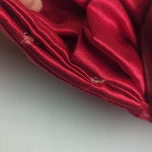 Load image into Gallery viewer, Holiday Red Evening Bag Roset Ruffle Metal Strap Kiss Lock Holiday