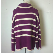 Load image into Gallery viewer, Cozy Tristan Sweater Plum Wide Sleeves Medium
