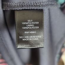 Load image into Gallery viewer, Dark Romantic Faux Wrap Dress High-Low Swiss Dot Floral Dark Grey Size M/L