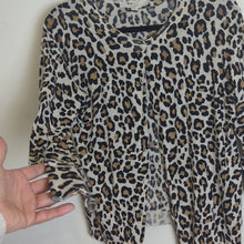 Load image into Gallery viewer, Boho Animal Print Button-down Soft Cardigan Women's Size Small