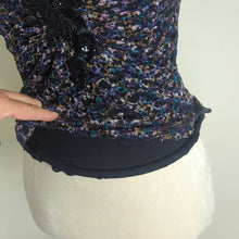 Load image into Gallery viewer, Fairycore Whimsigoth Semi-shear Lace Top With Jewel Embellishment XS