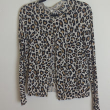 Load image into Gallery viewer, Boho Animal Print Button-down Soft Cardigan Women's Size Small