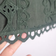 Load image into Gallery viewer, Dinah Crochet Overlay Skirt Khaki Green Women's Size 10