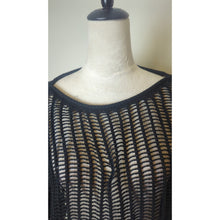 Load image into Gallery viewer, Edgy Y2K Clubwear Knit Fishnet Cropped Top Women's Medium