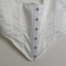 Load image into Gallery viewer, Pretty Little Thing White Corset Top Metal Clasp Closure Women's Size 10