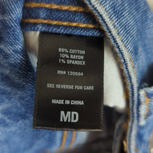 Load image into Gallery viewer, Preppy-Goth Denim Tennis Mini Skirt Pleated Pockets Size Medium