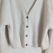 Load image into Gallery viewer, Cozy Cropped Beachy Knit Button Down Wool Blend Cardigan Women's Size XXL