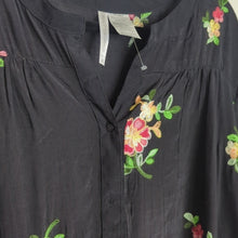 Load image into Gallery viewer, NWOT Colorful Floral Embroidered Black Semi Sheer Shirt Dress Tunic 2X