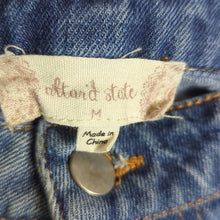 Load image into Gallery viewer, Y2K Altar'd State Denim Mini Skirt Frayed Hem Women's Size Medium