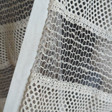 Load image into Gallery viewer, Boho Poncho Beach Cover up Knit & Netting Stripes Western Fringe One Size