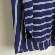 Load image into Gallery viewer, Lane Bryant Blue & Silver Striped 3/4 Sleeve Modal Tunic Women's Size 18/20
