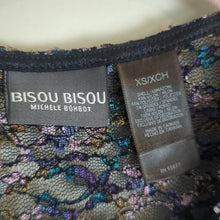 Load image into Gallery viewer, Fairycore Whimsigoth Semi-shear Lace Top With Jewel Embellishment XS