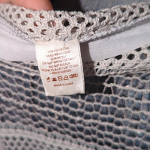 Load image into Gallery viewer, Boho Poncho Beach Cover up Knit & Netting Stripes Western Fringe One Size