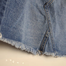 Load image into Gallery viewer, Y2K Altar'd State Denim Mini Skirt Frayed Hem Women's Size Medium