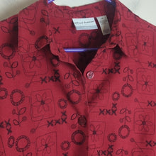 Load image into Gallery viewer, Embroidered Floral Linen Blend Button Down Top/ Shacket Women's Size 14P