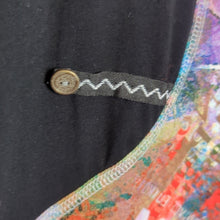 Load image into Gallery viewer, Patchwork Art to Wear Stretch Asymmetrical Pull-Over Tunic Women Size Large