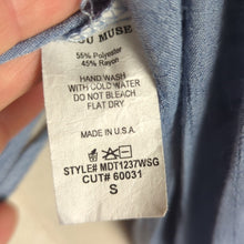 Load image into Gallery viewer, Festival Long Balloon Sleeve Wrap Crop Top Gauzy Knit Women's Size S