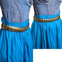 Load image into Gallery viewer, Vintage 94 GRD Coin Belt Metal Medallion Elastic Women's Size Small/Medium