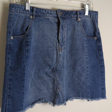 Load image into Gallery viewer, Y2K Altar'd State Denim Mini Skirt Frayed Hem Women's Size Medium