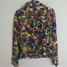 Load image into Gallery viewer, Retro Funky Artsy Button up Linen Blend Cropped Blazer Women's Size Large