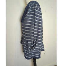Load image into Gallery viewer, Southwestern Oversized Popover Gauzy Knit Sweater Hooded Pouch Pocket XXL