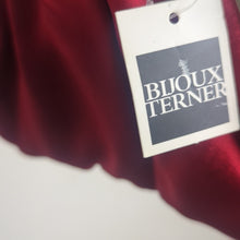 Load image into Gallery viewer, Holiday Red Evening Bag Roset Ruffle Metal Strap Kiss Lock Holiday