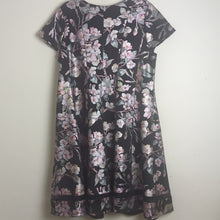 Load image into Gallery viewer, Whimsical Fairy Fit & Flare Dress Black Iridescent Flowers Women's 18/20