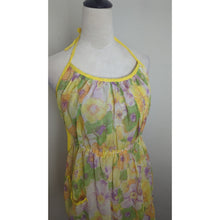 Load image into Gallery viewer, Vintage Retro Mod Floral Apron Lightweight Semi -Sheer S/M