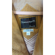 Load image into Gallery viewer, VTG 70s Towncraft Penneys Butterscotch Corduroy Belted Safari Jacket Coat XL Faux Fur