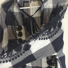 Load image into Gallery viewer, Free People Fall Festival Embroidered Jeweled Plaid Tunic Women's Size Small