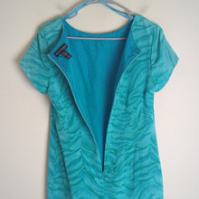 Load image into Gallery viewer, 100% Silk Mermaidcore Sheath Dress 3/4 Zip Women's Size 8