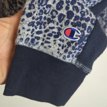 Load image into Gallery viewer, Y2kChampion So Soft Knit Blue Animal Print Loungewear Crop