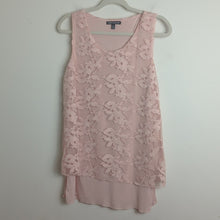 Load image into Gallery viewer, Soft Pink Viscose Pullover Top with Embroidered Panel Women's Size Medium