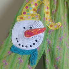 Load image into Gallery viewer, La Jenn's Romper Snowman Corduroy Bell Bottoms Patchwork Girl 18 Months