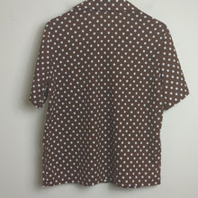 Load image into Gallery viewer, 1970's Vintage Mod Lane Bryant Polkadot Button Down Blouse Women's Size M