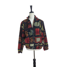 Load image into Gallery viewer, Vintage Zip-Up Lightweight Jacket Fall Moody Motif Women's Oversized Medium