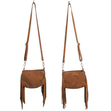 Load image into Gallery viewer, Y2K Suede Boho Western Tassel Crossbody Bag
