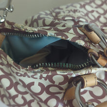 Load image into Gallery viewer, Coach "Leah" Coated Canvas Hobo Large Crossbody Tote Bag Two Bag Charms