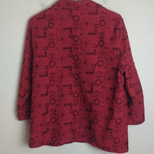 Load image into Gallery viewer, Embroidered Floral Linen Blend Button Down Top/ Shacket Women's Size 14P