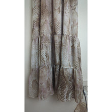 Load image into Gallery viewer, Whimsical Fairycore Maxi Dress Gold Shimmer Asymmetrical Ruffles Women's M