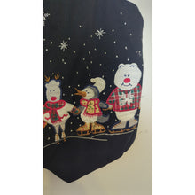 Load image into Gallery viewer, Nostalgic Vintage Winter Festival Embroidered Patchwork Holiday Vest Women's Med.