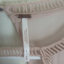 Load image into Gallery viewer, Free People Embroidered Laced Pink Rose Baby Doll Sheer Back Dress Women's M