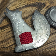 Load image into Gallery viewer, Vintage Western Button Covers Southwestern Wolf Heart Cowboy Boot