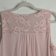 Load image into Gallery viewer, Soft Pink Viscose Pullover Top with Embroidered Panel Women's Size Medium