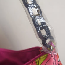 Load image into Gallery viewer, Vintage NWOT Rose Eleanor Shoulder Silk Bag Resin Chain Strap Pink