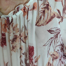 Load image into Gallery viewer, Maxi Floral Semi-Sheer Boho Chic Ruffled Smocked Dress Women's Size 6