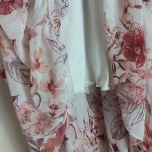 Load image into Gallery viewer, Maxi Floral Semi-Sheer Boho Chic Ruffled Smocked Dress Women's Size 6